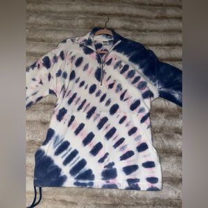 Small PINK tie-dye quarter zip